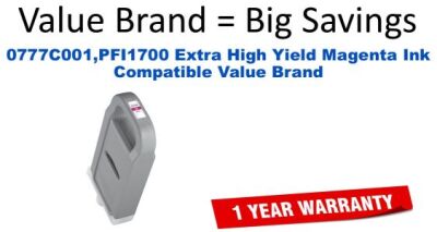 0777C001,PFI1700 Extra High Yield Magenta Compatible Value Brand ink