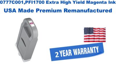 0777C001,PFI1700 Extra High Yield Magenta Premium USA Made Remanufactured ink