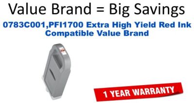 0783C001,PFI1700 Extra High Yield Red Compatible Value Brand ink