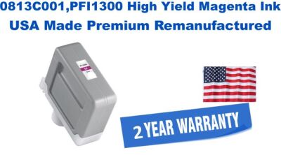 0813C001,PFI1300 High Yield Magenta Premium USA Made Remanufactured ink