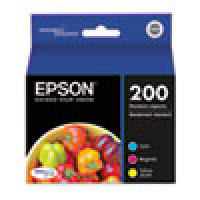 Genuine EPSON T200 Color Ink Cartridges (T200520), Combo 3 Pack