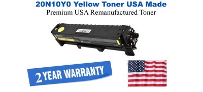 20N10Y0 Yellow Premium USA Remanufactured Brand Toner
