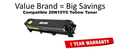 20N10Y0 Yellow Compatible Value Brand Toner