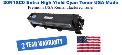 20N1XC0 Extra High Yield Cyan Premium USA Remanufactured Brand Toner