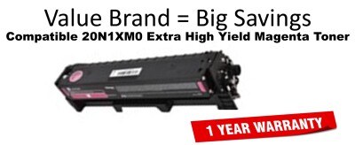 20N1XM0 Extra High Yield Magenta Compatible Value Brand Toner
