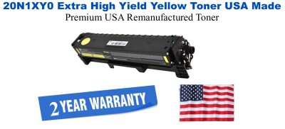 20N1XY0 Extra High Yield Yellow Premium USA Remanufactured Brand Toner
