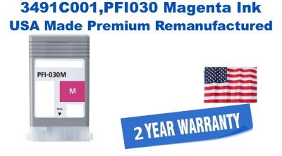 3491C001,PFI030 Magenta Premium USA Made Remanufactured ink