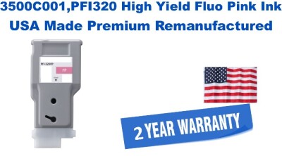3500C001,PFI320 High Yild Fluo Pink Premium USA Made Remanufactured ink