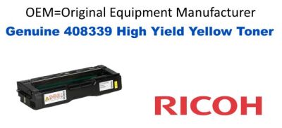 408339 Genuine High Yield Yellow Ricoh  Toner