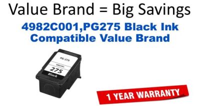 4982C001,PG275 Black Compatible Value Brand ink