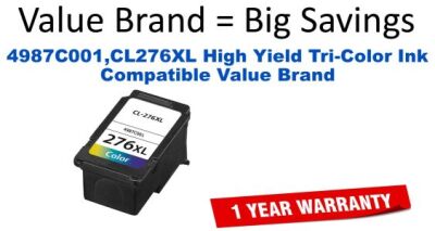 4987C001,CL276XL High Yield Tri-Color Compatible Value Brand ink