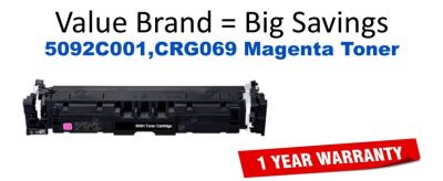 5092C001,CRG069 Magenta Compatible Value Brand toner