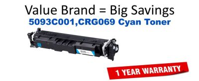 5093C001,CRG069 Cyan Compatible Value Brand toner