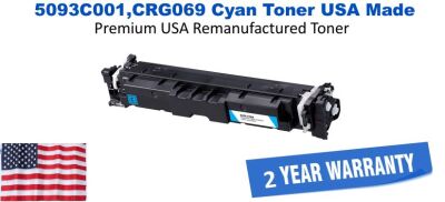 5093C001,CRG069 Cyan Premium USA Remanufactured Brand Toner