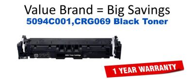 5094C001,CRG069 Black Compatible Value Brand toner