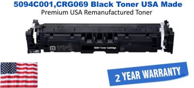 5094C001,CRG069 Black Premium USA Remanufactured Brand Toner