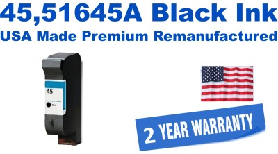 45,51645A Black Premium USA Made Remanufactured ink