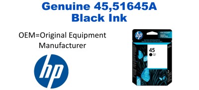 New Original HP 45 Black Ink Cartridge (51645a) (#45)