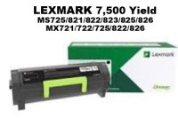 Genuine Lexmark 58D1000 Black Toner 7,500 Yield