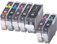 Canon 7 Color Set, Reman B,C,M,Y,PC,PM,& PGI5 Black (CLI8,PGI5)