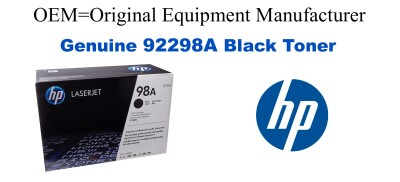 92298A,98A Genuine Black HP Toner