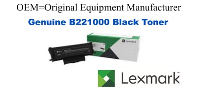 B221000 Standard Yield Genuine Black Lexmark Toner