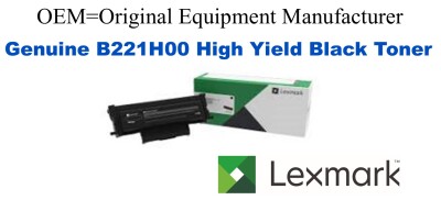 B221H00 High Yield Genuine Black Lexmark Toner