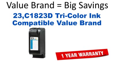 23,C1823D Tri-Color Compatible Value Brand ink