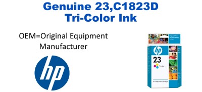 23,C1823D Genuine Tri-Color HP Ink