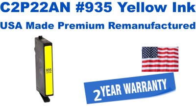 C2P22AN,#935 Yellow Premium USA Made Remanufactured ink