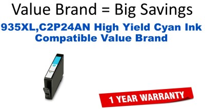 935XL,C2P24AN High Yield Cyan Compatible Value Brand ink