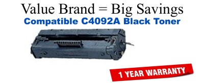 C4092A,92A Black Compatible Value Brand toner