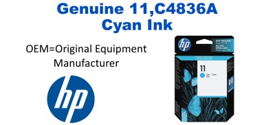New Original HP 11 Cyan Ink Cartridge (C4836A)