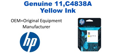New Original HP 11 Yellow Ink Cartridge (C4838A)