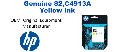 82,C4913A Genuine Yellow HP Ink