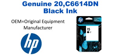 15,C6615DN Genuine Black HP Ink