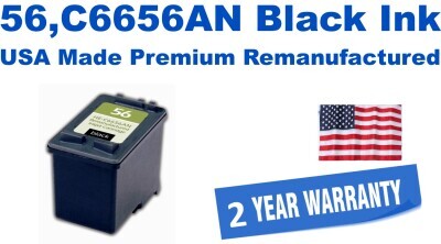 56,C6656AN Black Premium USA Made Remanufactured ink
