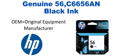 56,C6656AN Genuine Black HP Ink