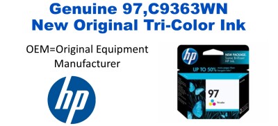97,C9363WN Genuine New Original Tri-Color HP Ink