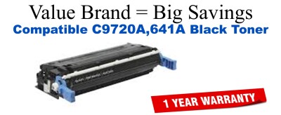C9720A,641A Black Compatible Value Brand toner