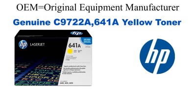 C9722A,641A Genuine Yellow HP Toner