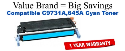 C9731A,645A Cyan Compatible Value Brand toner