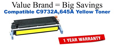 C9732A,645A Yellow Compatible Value Brand toner