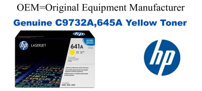 C9732A,645A Genuine Yellow HP Toner