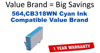 564,CB318WN Cyan Compatible Value Brand ink