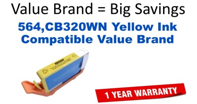 564,CB320WN High Yield Yellow Compatible Value Brand ink