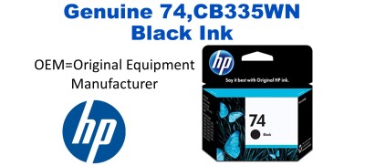 74,CB335WN Genuine Black HP Ink