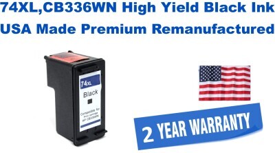 74XL,CB336WN High Yield Black Premium USA Made Remanufactured ink