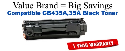 CB435A,35A Black Compatible Value Brand toner