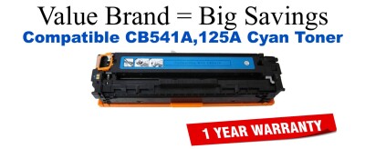 CB541A,125A Cyan Compatible Value Brand toner